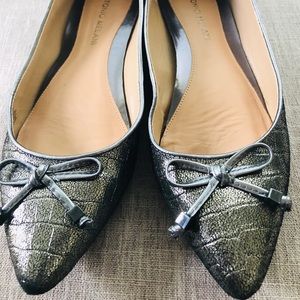 Antonio Melani Silver Metallic Flats